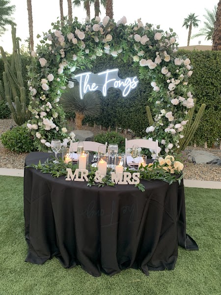 Desert sunset wedding venue